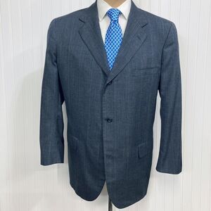 BROOKS BROTHERS Blazer Mens 46 Sport Coat Navy Blue Windowpane Graph Jacket 46L
